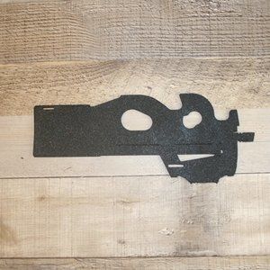 NF P90 Submachine Gun Silhouette 10" Wall Art Decor 3D Printed Tactical Military